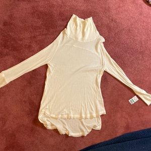 White long sleeve turtle neck